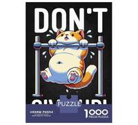 Puzzle Da 1000 Pezzi Per Adolescenti Dont Give Up - Cute Gym Workout Cat Puzzle Per Adulti Gioco Pratico Migliora La Memoria Regali Di Compleanno E Unici 38x26cm/1000pcs