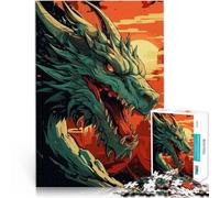 Puzzle da 1000 pezzi per adolescenti Drago Anime Antistress Vacanza in patria Uccidere il tempo con poster abbinato e foglio di quiz 38x26cm