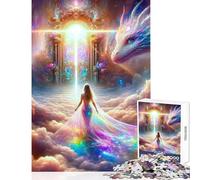 Puzzle da 1000 pezzi per adolescenti drago arcobaleno decorazione per la casa giocattoli regali per donne e uomini gioco educativo per migliorare l'amore tra coppie dimensioni 38x52cm