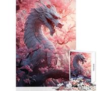 Puzzle da 1000 pezzi per adolescenti drago bianco Sakura decorazione per la casa giocattoli regalo di compleanno giochi rilassanti per compleanno Natale dimensioni 50x75cm