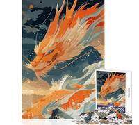 Puzzle da 1000 pezzi per adolescenti drago cinese dell'oceano giocattolo decorazione da parete regalo per compleanni gioco per famiglie allena il cervello e le mani dimensioni 38x52cm