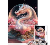 Puzzle da 1000 pezzi per adolescenti Drago cinese di cristallo Decorazione per la casa Giocattoli Regali per donne Uomini Giochi divertenti Sfida educativa Dimensioni 38x26cm