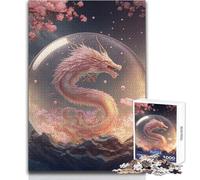 Puzzle da 1000 pezzi per adolescenti, drago cinese di cristallo, giocattoli, giochi educativi ma anche opere d'arte divertenti e umoristiche, formato regalo 38x52cm
