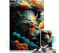 Puzzle da 1000 pezzi per adolescenti drago cinese Difficile da completare ma divertente e umoristico Collezione di artisti, Belle arti 75x50cm