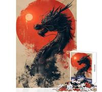 Puzzle da 1000 pezzi per adolescenti,drago cinese,eclissi,decorazione per la casa,giocattoli,regalo per compleanni,gioco educativo Ogni pezzo è unico - dimensioni 38x26cm