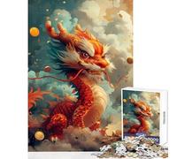 Puzzle da 1000 pezzi per adolescenti drago cinese in stile cartone animato giocattoli antistress regalo di compleanno per giochi educativi divertenti attività a casa dimensioni 38x26cm