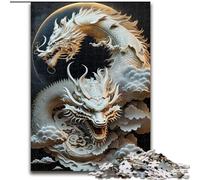 Puzzle da 1000 pezzi per adolescenti Drago coraggioso, gioco intellettuale giocattolo che rafforza l'amore tra coppie dai 14 anni in su (dimensioni 50x75cm)