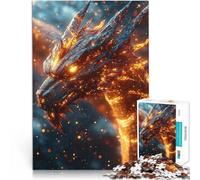 Puzzle da 1000 pezzi per adolescenti Drago Cyberwood Infernale Gioco di famiglia antistress sfida difficile Decorazione d'arte per la casa 75x50cm