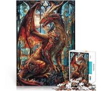 Puzzle da 1000 pezzi per adolescenti Drago del tesoro macchiato Per il divertimento in famiglia Migliorare l'amore tra le coppie 75x50cm