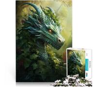 Puzzle da 1000 pezzi per adolescenti Drago della foresta fantastica Attività per famiglie Ogni pezzo è unico - Gioco divertente e stimolante per tutta la famiglia 75x50cm