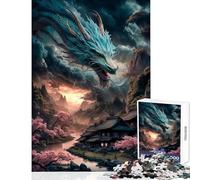 Puzzle da 1000 pezzi per adolescenti Drago della valle incantata Giocattolo educativo Regali per donne e uomini Gioco educativo Difficile da completare Dimensioni 50x75cm