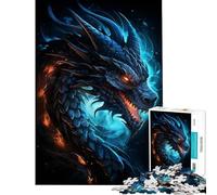 Puzzle da 1000 pezzi per adolescenti Drago di Fuoco e Ghiaccio gioco pratico sfida per l'intelligenza giocattolo avvincente ottimo regalo per donne (dimensioni 38x52cm)