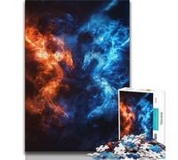 Puzzle da 1000 pezzi per adolescenti Drago di ghiaccio e fuoco, giocattoli per l'intrattenimento della famiglia, ideali come regalo per tutta la famiglia, 38x26cm