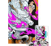 Puzzle da 1000 pezzi per adolescenti drago e donna arte digitale puzzle per adulti giocattolo fai da te ideale per passare il tempo durante le vacanze regalo per amici e familiari (dimensioni 38x52cm)