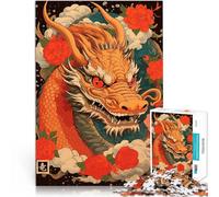 Puzzle da 1000 pezzi per adolescenti Drago giapponese d'epoca Giocattolo educativo antistress offerte come regali per tutta la famiglia 75x50cm
