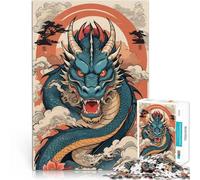 Puzzle da 1000 pezzi per adolescenti Drago giapponese d'epoca Riduzione dello stress interessante perché è ideale come regalo per tutta la famiglia 38x26cm