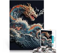 Puzzle da 1000 pezzi per adolescenti Drago in onde Antistress Vacanza in patria Uccidere il tempo Adatto per la decorazione del desktop 52x38cm