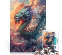 Puzzle da 1000 pezzi per adolescenti Drago Magico Fantasy Riduzione dello stress interessante Giocattoli per la decorazione della casa 75x50cm