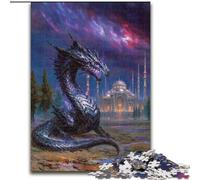 Puzzle da 1000 pezzi per adolescenti Drago misterioso, analisi e logica con pezzi completamente interconnessi di forma casuale per bambini dai 14 anni in su (dimensioni 50x75cm)