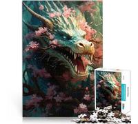 Puzzle da 1000 pezzi per adolescenti Drago nel giardino rosso Giocattoli per l'intrattenimento in famiglia Regali di compleanno 38x26cm