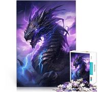 Puzzle da 1000 pezzi per adolescenti Drago pericoloso Difficile da completare ma divertente e umoristico Migliorare l'amore tra le coppie 52x38cm