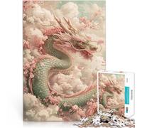 Puzzle da 1000 pezzi per adolescenti Drago Sakura giapponese Giocattoli Giochi Educativi Antistress Gioco educativo per compleanno e Natale 50x70cm