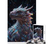 Puzzle da 1000 pezzi per adolescenti drago scintillante decorazione da parete regali di Babbo Natale segreto giochi educativi aiuta a esercitare il cervello dimensioni 38x26cm
