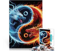 Puzzle da 1000 pezzi per adolescenti Drago Yin Yang Giocattolo educativo intellettuale decomprimente Gioco educativo per compleanno e Natale 38x26cm