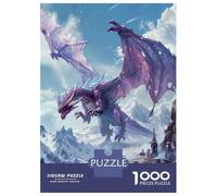 Puzzle Da 1000 Pezzi Per Adolescenti Dragon Fantasy Castle Art Print Puzzle Per Adolescenti Giocattoli Fai Da Te Analisi E Logica Per Compleanno, Natale 70x50cm/1000pcs