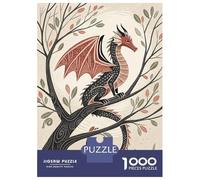 Puzzle Da 1000 Pezzi Per Adolescenti Dragon Perched on A Tree Branch Puzzle Gioco Per Famiglie Regali Per Donne Divertimento A Casa Attività, 70x50cm/1000pcs