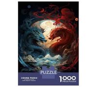 Puzzle Da 1000 Pezzi Per Adolescenti Dragon Vs Dragon Art Print Puzzle Giochi Rilassanti Regali Per Donne Regali Di Natale E Compleanno 70x50cm/1000pcs