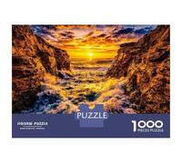 Puzzle Da 1000 Pezzi Per Adolescenti Dramatic Sunset Over Crashing Waves Puzzle Giochi Rilassanti Ma Divertenti E Spiritosi Regalo Di Compleanno, Regali, 70x50cm/1000pcs