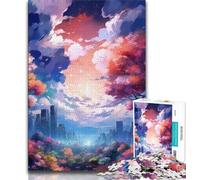 Puzzle da 1000 pezzi per adolescenti Dream Colourful City, puzzle da 1000 pezzi, giocattoli per l'intrattenimento della famiglia con poster abbinato e foglio di quiz (dimensioni 38x26cm)