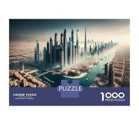 Puzzle Da 1000 Pezzi Per Adolescenti Dubai Cityscape with Skyscrapers Puzzle Giochi Rilassanti Ma Divertenti E Spiritosi Regalo Di Compleanno, Regali, 70x50cm/1000pcs