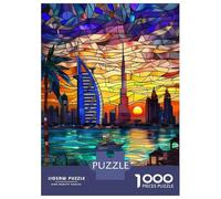 Puzzle Da 1000 Pezzi Per Adolescenti Dubai Sunset Skyline Puzzle Per Adulti Gioco Pratico Decorazione Da Parete Offerta Come Regalo Per Tutta La Famiglia 38x26cm/1000pcs