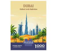 Puzzle Da 1000 Pezzi Per Adolescenti Dubai, United Arab Emirates Illustration Puzzle Per Adulti Giochi Rilassanti Analisi E Logica Regali Di Natale E Compleanno 38x26cm/1000pcs