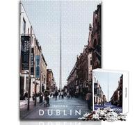 Puzzle da 1000 pezzi per adolescenti Dublino Città Divertimento in famiglia e serata di giochi Difficile Giocattoli antistress Dimensioni 38x26cm