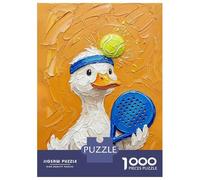 Puzzle Da 1000 Pezzi Per Adolescenti Duck Tennis Player Painting Puzzle Per Adulti Gioco Rompicapo Modello Di Assemblaggio Regali Per Amici E Familiari 52x38cm/1000pcs