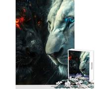 Puzzle da 1000 pezzi per adolescenti Due giocattoli educativi del Re Leone Ottimi regali e giocattoli Giochi divertenti Allena il tuo cervello e le tue mani Dimensioni 38x52cm