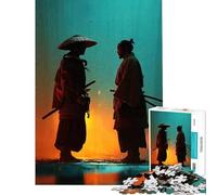 Puzzle da 1000 pezzi per adolescenti Due guerrieri samurai si affrontano Aiuta ad allenare la mente a sviluppare capacità di analisi e logica Gioco educativo per ragazzi dai 14 anni in su (50x75cm)