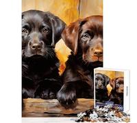 Puzzle da 1000 pezzi per adolescenti Due Labrador Retriever Giocattolo educativo Ottimi regali e giocattoli Giochi divertenti Allena il tuo cervello e le tue mani Dimensioni 38x26cm