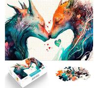 Puzzle da 1000 pezzi per adolescenti Due lupi si amano Giocattoli per l'intrattenimento in famiglia Regalo di compleanno, regali, arte murale 50x70cm