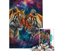 Puzzle da 1000 pezzi per adolescenti due tigri innamorate puzzle per adulti giocattolo antistress ideale per passare il tempo durante le vacanze compleanno e Natale (38x52cm)