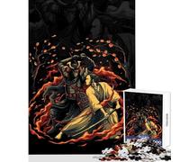 Puzzle da 1000 pezzi per adolescenti Duello di samurai in un paesaggio infuocato Giocattoli antistress Idee regalo Gioco pratico Collezione di artisti Belle arti Dimensioni 50x75cm