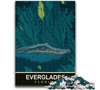 Puzzle da 1000 pezzi per adolescenti e adulti, alligatore nelle Everglades, giocattoli educativi per imparare, attività divertenti a casa, regalo di compleanno, regali di viaggio (dimensioni 50x70cm)