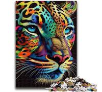 Puzzle da 1000 pezzi per adolescenti e adulti, animali pop art leopardati, giocattoli educativi per l'apprendimento, attività divertenti a casa, regalo di compleanno, regali di viaggio, 50x75cm