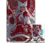 Puzzle da 1000 pezzi per adolescenti e adulti, Anime Fox Girl, per giochi educativi, giocattoli, decorazioni per la casa e regali unici, 75x50cm