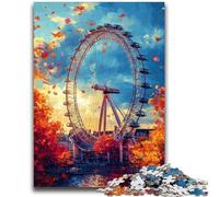 Puzzle da 1000 pezzi per adolescenti e adulti, antistress a forma di ruota panoramica, sfida difficile, ideale come regalo per tutta la famiglia, 26x38cm