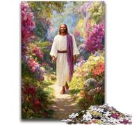 Puzzle da 1000 pezzi per adolescenti e adulti, antistress con l'arte di Gesù, sfida difficile, ideale come regalo per tutta la famiglia, 26x38cm