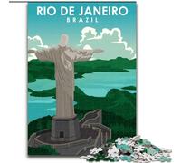 Puzzle da 1000 pezzi per adolescenti e adulti, arte di viaggio a Rio de Janeiro, adatto a persone dai 14 anni in su, giochi educativi, regali di Babbo Natale segreto, 26x38cm
